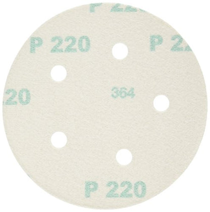 PORTER-CABLE 735502225 5-Inch 5-Hole Hook and Loop 220 Grit Sanding Discs (25-Pack) - style: 220G, 25-Pack