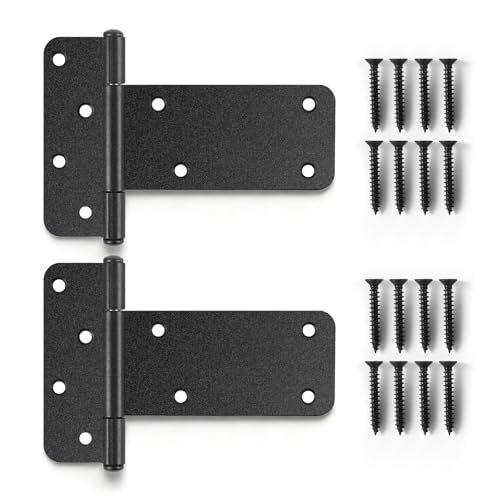 5“ Gate Hinges,260 Lbs Capacity, Matte Black,2 Pack Heavy Duty Hinge - size: 5“-2 pcs-Matte Black