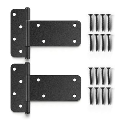 5“ Gate Hinges,260 Lbs Capacity, Matte Black,2 Pack Heavy Duty Hinge - size: 5“-2 pcs-Matte Black