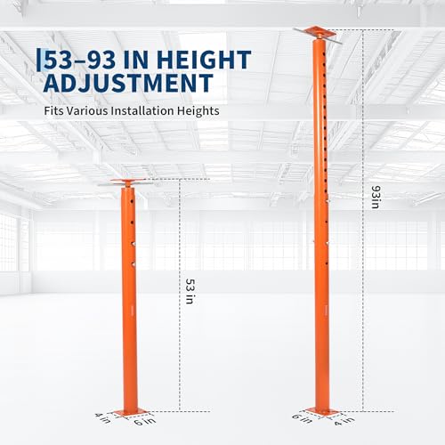 Adjustable House Floor Jack Posts, 2 Pack, 53-93 Inch - size: 53 - 93 in