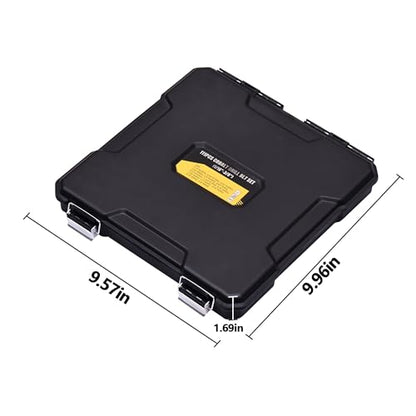 Cobalt Drill Bit Set for Hardened Metal and Stainless Steel, 111Pcs M35 High Speed Steel Twist Jobber Metal Drill Bits 1/16"-3/8", with Plastic Index Storage Case - size: 1/16-3/8 in (111 pcs)