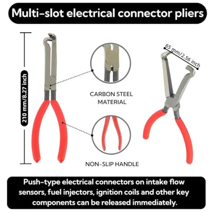 3PCS Automotive Electrical Connector Pliers – Disconnect & Terminal Removal Tools - size: 3 Set
