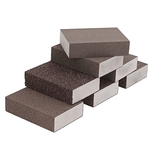 Sanding Sponges, Premium 7-Piece Multi-Grit Wet Dry Sanding Blocks for Wood Metal Plastic Furniture Repair, 36 to 220 Grit Foam Abrasive Kit