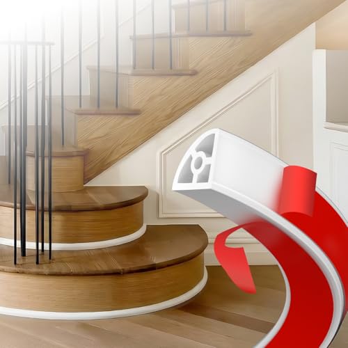 78 Inch Flexible Quarter Round Molding, Peel and Stick Trim - size: 78in