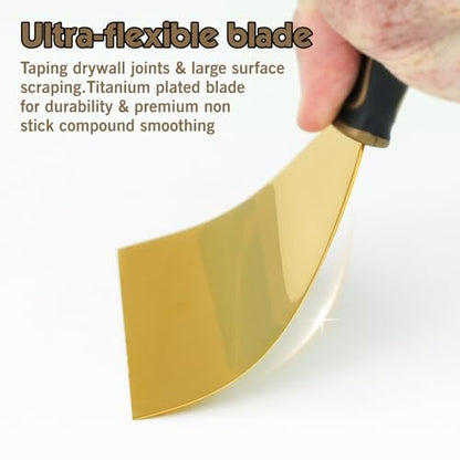 ROLLINGDOG 4 inch Putty Knife Drywall Joint Knife Flexible Blade - color: 4 Inch