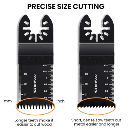 CONNOO 158 Pack Oscillating Saw Blades, Oscillating Tool Blades with Sandpaper, Multitool Bi-Metal Blades Kits for Wood Metal Plastics Quick Release Fit Dewalt Ryobi Rockwell Makita