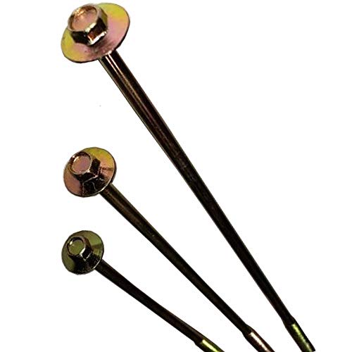 BRAUNY BOY - #12 x 10”- Extra Long Structural Lag Heavy Duty Construction Wood Screw – Yellow Zinc Corrosion Resistant Coating Exterior Timber, Landscape - Easy HEX HEAD DRIVE – Flange Head 10 in (25)
