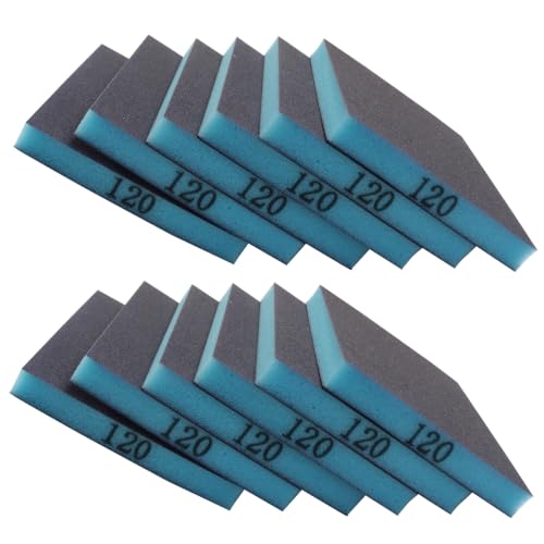 12 Pcs 120 Grit Sanding Sponge - size: #120