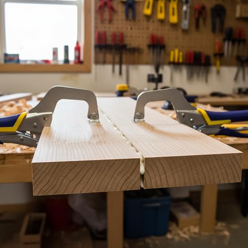 Hiceeden 2 Pack 11" Metal Face Clamps with Swivel Pad, Adjustable C Clamp with Rubber Handle, Welding Clamps Vise for Woodworking, Cabinetry, Carpentry, Repair, Pocket Hole Joinery