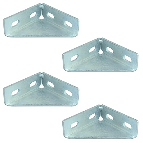 4 Pack 90 Degree Gusseted Fitting for 1-5/8" Strut Channel, Corner Bracket