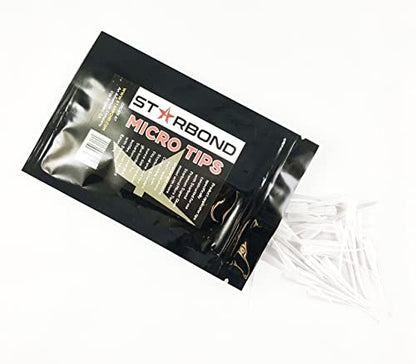 Starbond CA Glue Tips - Extension Applicator Microtips for Precision - Tapered Design for More Snug Fit (50 Pieces)