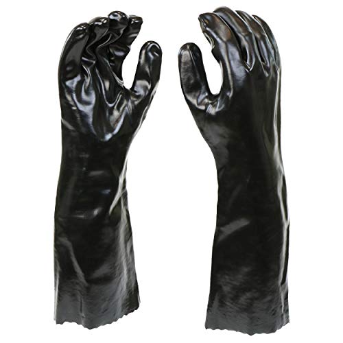 West Chester 12018 Chemical Resistant PVC Coated Work Gloves: 18" Length, Size Large, 2 Pairs - size: One Size (2 Count), style: 1 Pair