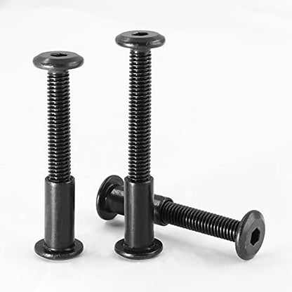 M6x40mm Hex Drive Socket Cap Bolt, Black, 10 Pair (20 Piece) - color: Black, size: M6x40mm