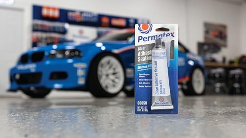 Permatex 80050 Clear RTV Silicone Adhesive Sealant, 3 oz (Pack of 2) - size: Pack of 2