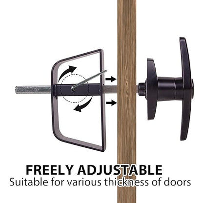 Shed Door Latch, T‑Handle Shed Lock, 4‑1/2" Stem, Black Lock - size: 4.5inch T