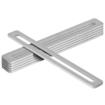 6 Pack 8" x 1" Adjustable Slotted Mending Plates, Stainless Steel - size: 8" x 1"