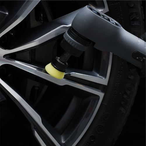 SPTA Yellow T80 Mini High-Cut Foam Polishing Pad Sets, 5Pcs 1.3inch/32mm Sponge Polishing Buffing Pads, Car Foam Detail Polishing Pad Kit for Car Detail Polishing, Small Area Polishing -FPTSS1Y - color: 5Pcs Yellow T80 High-Cut Pad, size: 1.3 Inch (32mm)
