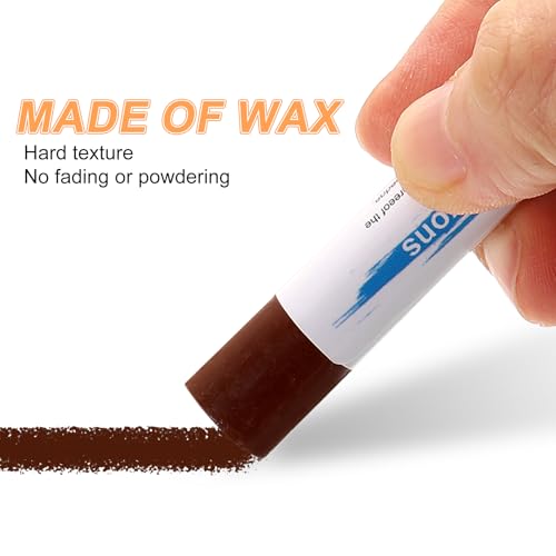 HARFINGTON 5pcs Wood Filler Sticks Wooden Wax Touch Up Furniture Repair Crayons for Scratch Hole Wood, Chestnut - color: Chestnut