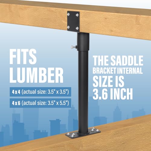 4 Pack 304 SS 3.6" Heavy Duty Saddle Roof Riser 18-1/4" High - color: Set 4