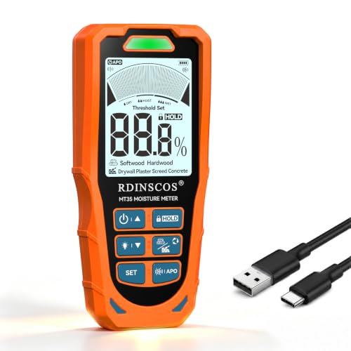RDINSCOS Rechargeable Pinless Moisture Meter for Drywall - size: Extra-L