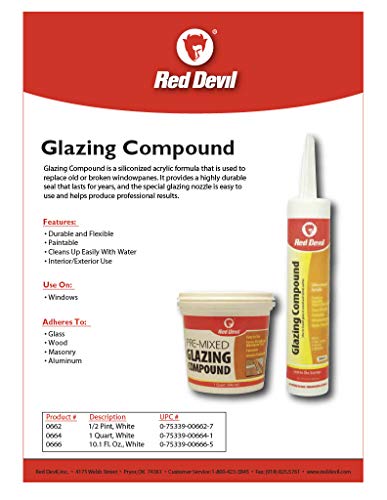 Red Devil 0666 Glazing Compound, 10.1 oz. - style: 1 - Pack