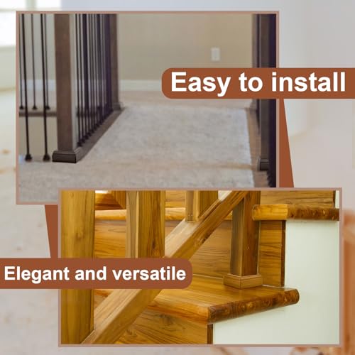 Blulu 2 Set 3-1/2" Newel Post Mounting Kit, Heavy Duty Angle Brackets - size: 3-1/2 Inch