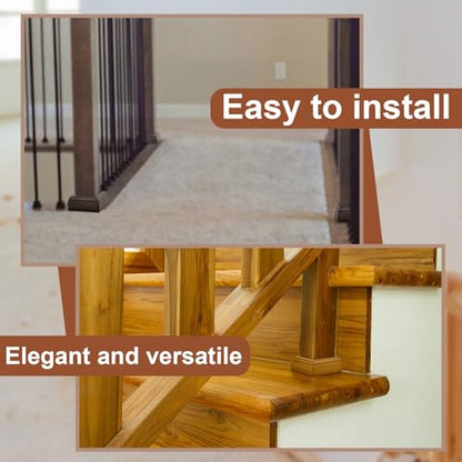 Blulu 2 Set 3-1/2" Newel Post Mounting Kit, Heavy Duty Angle Brackets - size: 3-1/2 Inch