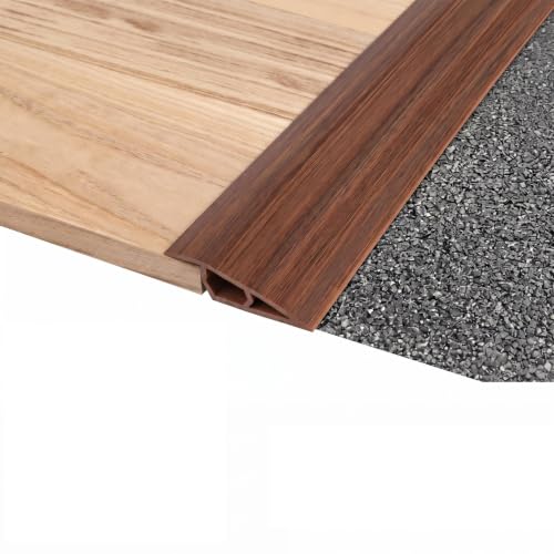 10FT Self-Adhesive Floor Transition Strip, Brown Oak PVC Carpet Edging - color: Brown Oak, size: 1/5" to 2/5",10FT