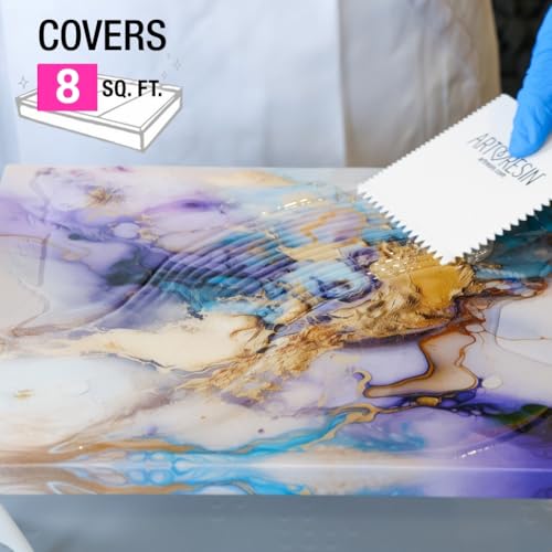 ArtResin - Epoxy Resin - Clear - Non-Toxic - Starter Combo Pack - 32oz (16 oz Resin + 16 oz Hardener) (946ml)