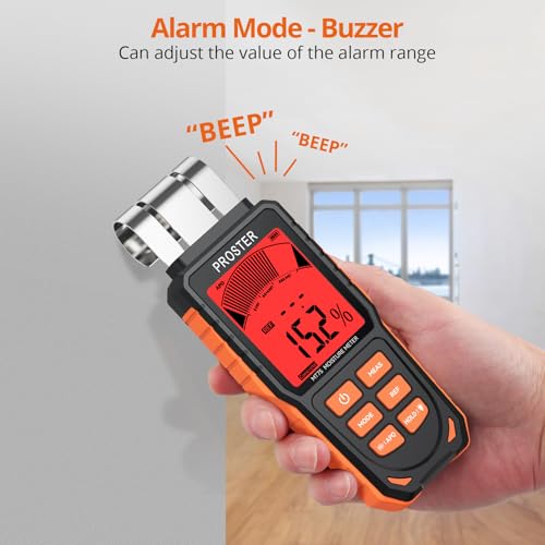 Proster Rechargeable Moisture Meter - 5 Modes Pinless 40mm Depth