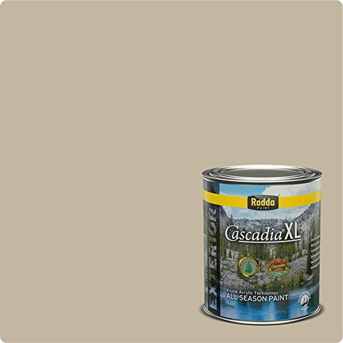 Rodda Paint CASCADIA XL Exterior Satin All Seasons Paint & Primer in One, Quart, Oak Tone - color: Oak Tone, size: 32 Fl Oz (Pack of 1)