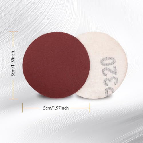 SPEEDWOX 100PCS 2" 320 Grit Sanding Discs, Hook and Loop No Hole Sandpaper - style: 320 Grit