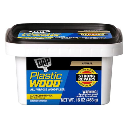 DAP Plastic Wood All Purpose Latex Wood Filler, Natural, 16 Oz (7079800529) - color: Natural, size: 16 Ounce