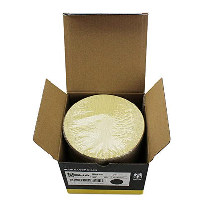 BHA 5" No Hole Hook & Loop Sanding Discs for DA Sander, 100 Grit - 100 Pack