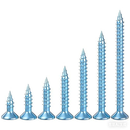 Wensilon # 4X1 (460PCS) Flat Head Galvanizing Wooden Screw # 3X25, Quick Metal self Tapping Flat Head - color: Galvanizing, size: #4x1"