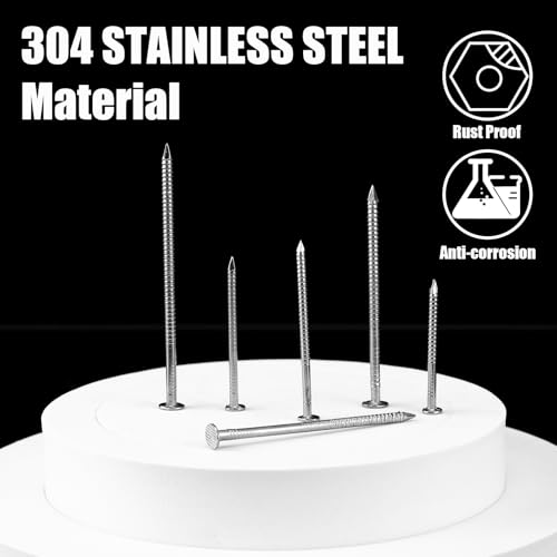 Tandefio 2 Pound Siding Nails 1-1/4 Inch Roofing Tile Slating Nail, Silver - color: Sliver, size: 1-1/4 Inch