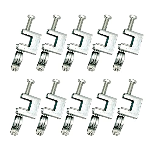 10Pcs Cable Clamp for Pipe, Conduit Hanger with Beam Clamp, Cable Hangers for Wire, I Beam Clamps