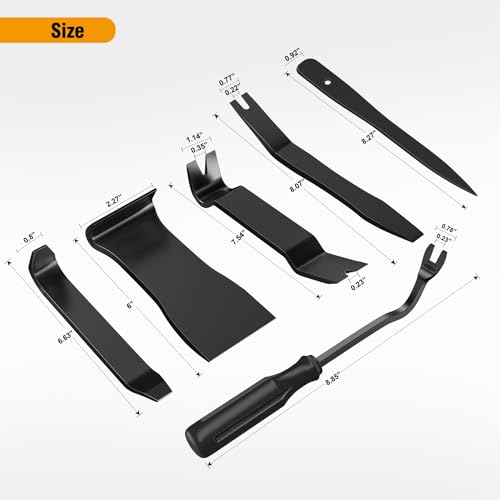 GOOACC 6PCS Auto Trim Removal Tool Kit Black - color: 6pcs Trim Removal Tool Black