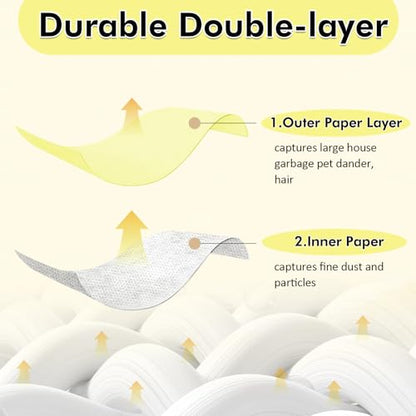 8 Pack 91964 Type D Vacuum Bags Compatible with Shop Vac 4 Gallon Vacuum