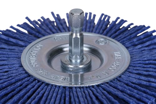 Century Drill & Tool 77443 Nylon Abrasive Radial Brush, 4", Fine - size: 4" Fine