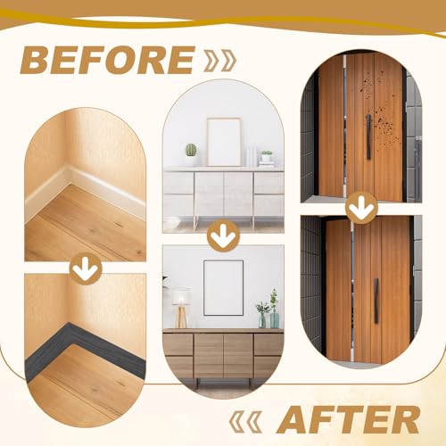 Wood Grain Repair Tape 4" x33', Self Adhesive Realistic Textured Repair Patch Peel and Stick Wood Tape with Scraper for Floor Door Window Furniture Table Red Brown