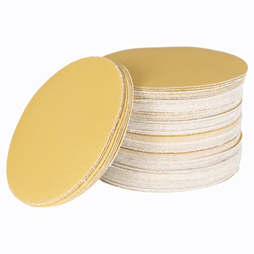 waltyotur 100Pcs Hook and Loop Sanding Discs 6 Inch NO-Hole 120-Grit Sandpaper Sanding Discs Hook and Loop Backing Sandpaper Aluminum Oxide Round for Polishing Accessories - size: 120-Grit, style: 6 Inch