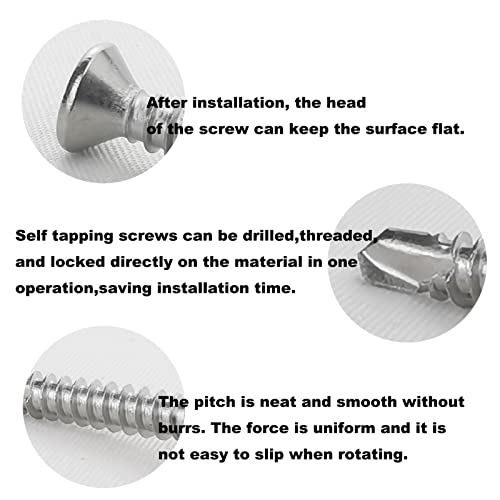 120PCS #8 x 1 Flat Head Sheet Metal Screws - size: 120PCS #8 x 1"