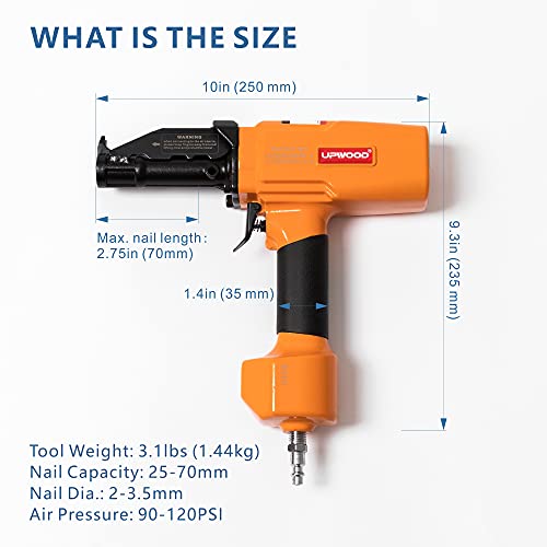 Air Nail Puller Nail Remover Pneumatic Denailer Tool for Recycled Wood Fence Pallet (Ideal for soft or medium-hard woods) - style: BD70 Nail Remover