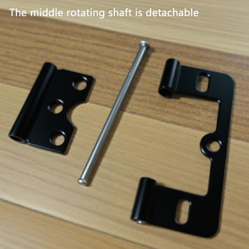 Non-Mortise Cabinet Hinges, 3 Inch Black, 6Pcs - color: Black, size: 3 Inch Butterfly