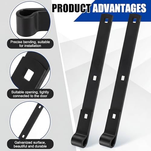 Yaocom 4 Pack 12" Zinc Strap Hinge Heavy Duty for Gate, Barn,Shed, Black - color: Black, size: 12 Inch