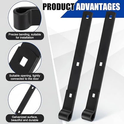 Yaocom 4 Pack 12" Zinc Strap Hinge Heavy Duty for Gate, Barn,Shed, Black - color: Black, size: 12 Inch