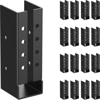 16 PCS Concealed Joist Hanger,2" x 6"Concealed-Flange Hanger,for 2"x6" Beam - size: Powder Coated 2" x 6"- 16 PCS