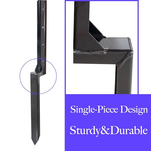 Thicker Fence Post Repair (Black 1 Pack) - color: Black 1 Pack