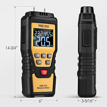 PREXISO Wood Moisture Meter, 7-in-1 Digital Moisture Meter, Mold Detector